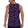 thumbnail image 3 of Fotbe Purple Butterfly Pattern Men's Quick Dry Workout Tank Top Gym Muscle Tee Fitness Bodybuilding Sleeveless T Shirt Breathable Workout Shirt-4X-Large, 3 of 9
