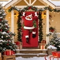 thumbnail image 4 of Ouuluon Festive Christmas Door Cover, 35X71 inch Front Door Cover for Door Wall Holiday Party Decoration, 4 of 7