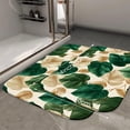 thumbnail image 2 of 1pc Tropical Leaf Pattern Absorbent Non-Slip Bathroom Thickened Flannel Rug Decor,Soft,Quick Drying,Suitable For Indoor/outdoor Use,Bathrooms,Bedrooms,Kitchens,Terrace,Laundry Rooms,16"x24", 2 of 9