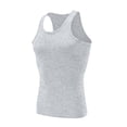 thumbnail image 6 of Eltusu Men's Gym Tank Tops, Muscle Tight Summer Basic Sleeveless Shirts Gray Size M, 6 of 7