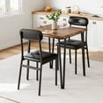 thumbnail image 1 of Cherish Dining Room Table Set with 2 Upholstered Chairs for Small Place, Apartment, Rustic Brown, 1 of 8