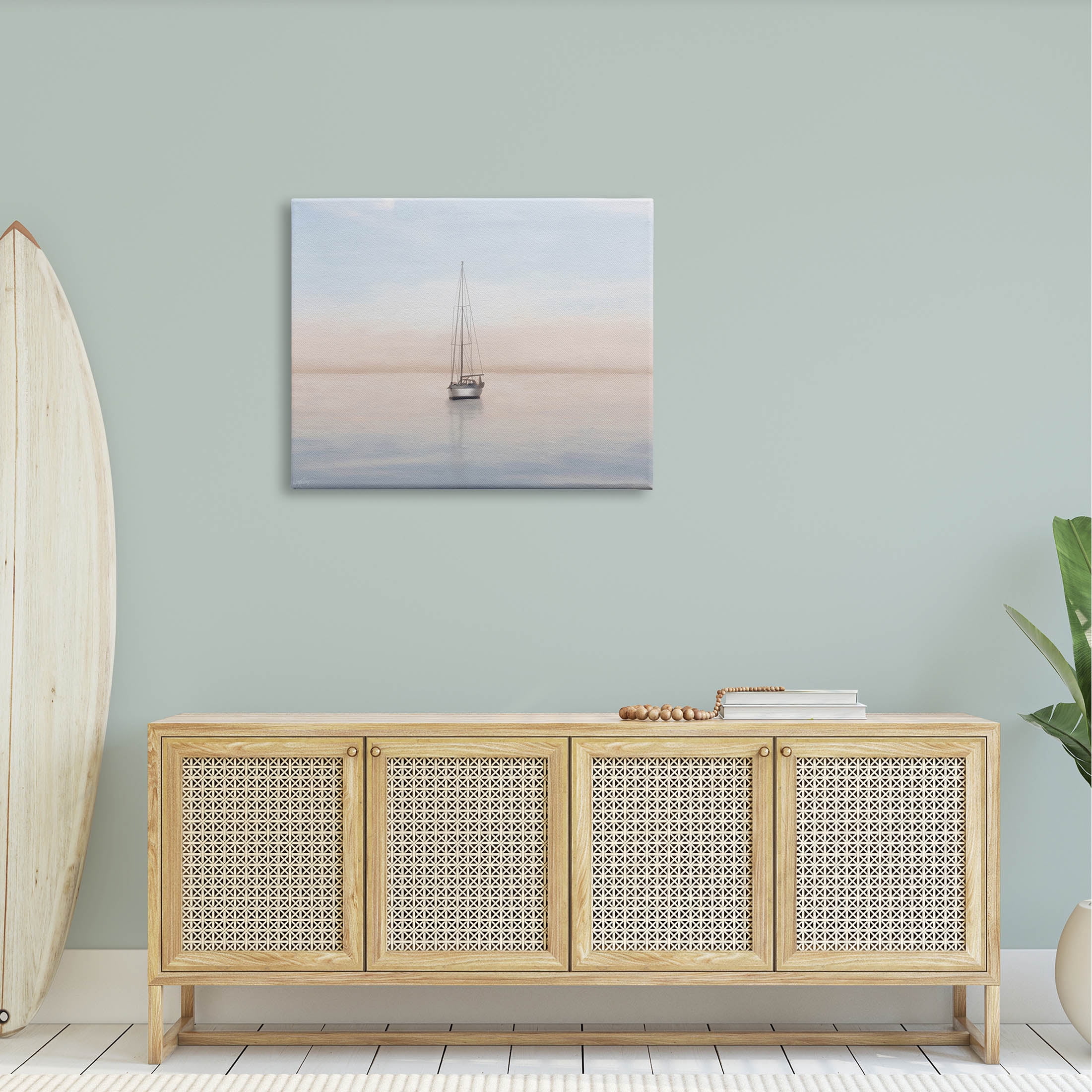 Stupell Industries Tranquil Boat Sunset Reflection Graphic Art Gallery Wrapped Canvas Print Wall Art, Design by Elizabeth Medley