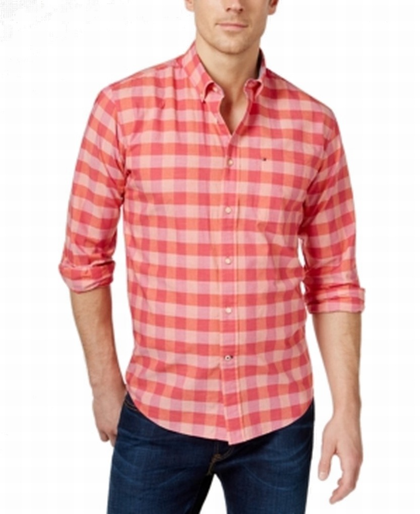 tommy hilfiger red check shirt