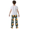 thumbnail image 4 of FORMRS Boys Pajama Pants with Pockets Size 13-14Y Kids Lounge Sleep Bottoms, Green Oranges, 4 of 8