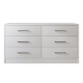 thumbnail image 5 of Castle Place Minimalist 6 Drawer Wooden Dresser, White, 5 of 6