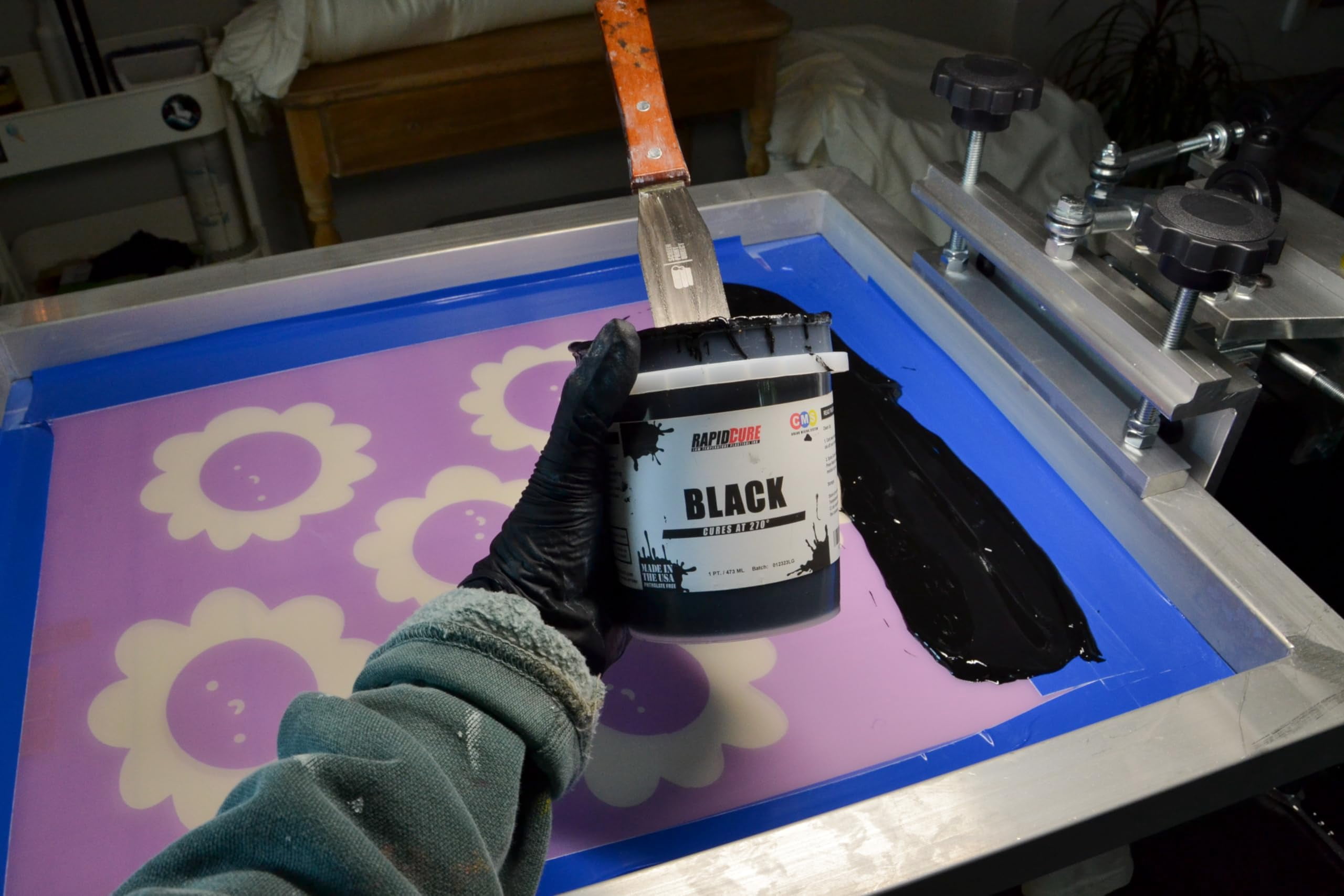 Screen Print Direct Rapid Cure Non-Toxic Fabric Paints Liquid