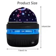 thumbnail image 3 of Rotating Starry Sky Projection Night Light Moon Star Lamp For Kids Baby Party Us, 3 of 6
