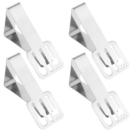 

NUOLUX 4pcs Tablecloth Clips Stainless Steel Triangle Type Non-slip Tablecloth Fixator