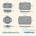 thumbnail image 2 of Farberware 4 Pcs Nonstick Bakeware Set, Dishwasher Safe and Oven Safe to 450°F, Gray, 2 of 5