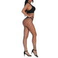 thumbnail image 2 of LilyLLL Womens Fishnet Mesh Sheer Reinforced Toe Tights Pantyhose, 2 of 3