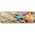 thumbnail image 5 of SKYSONIC 2'X6' Summer Beach Starfish Runner Rug with Rubber Backing, Seashells Conch Sand Non Slip Entryway Rug Runner Washable Soft Area Rug Carpet for Hallway Bedroom Kitchen Decor, 5 of 6