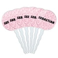 thumbnail image 1 of Sebastian Cupcake Picks Toppers - Set of 6 - Pink Speckles, 1 of 1
