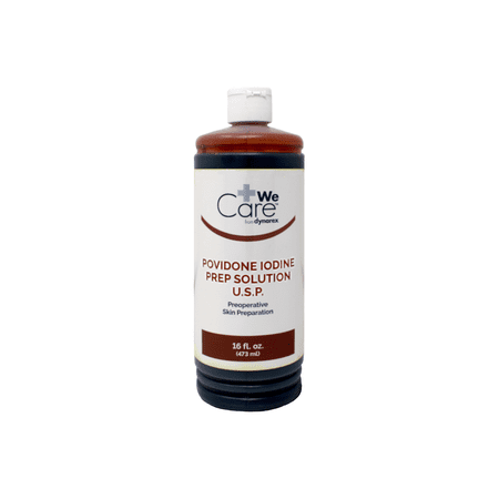 Dynarex Povidone Iodine Prep Solution U.S.P Topical Antiseptic 16 Ounce