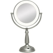 Angle View: LEDVPR410 Zadro Dual-Sided LED Vanity Mirror with 1x & 10x Magnification