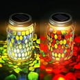 thumbnail image 6 of LINLIN Solar Outdoor Mosaic Lantern, Outdoor Hanging Solar Chandelier Waterproof Mosaic Night Light Decorative Garden Terrace Passage Courtyard, 6 of 9