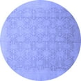 thumbnail image 1 of Ahgly Company Indoor Round Oriental Blue Traditional Area Rugs, 8' Round, 1 of 4
