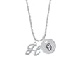 thumbnail image 2 of Delight Jewelry Silvertone Small Gelato Script Initial - H - Silvertone Script Initial Disc - O - Charm Necklace, 20"+3", 2 of 4