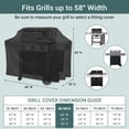 thumbnail image 2 of Unicook Gas Grill Cover 60 inch Heavy Duty Waterproof, Rip and Fade Resistant BBQ Cover up to 58-in Width, Black, 2 of 7