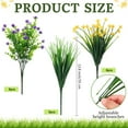 thumbnail image 2 of 24 Pcs Artificial Flowers Plastic Flower Plants Fake Outdoor Flowers Plastic Shrubs Plants in Bulk Silk Faux Flowers Bundles for Decoration Garden Wedding Party Patio Porch Window Box Home Décor, 2 of 7