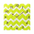 thumbnail image 5 of 7.78in Bright Chevron Pattern Square Wall and Table Clock Dual Use Vintage Design in Black or Gold, 5 of 10