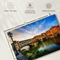 thumbnail image 6 of Elephant Stock Ponte Vecchio Riverscape Wall Art - Horizontal Canvas Wall Art - Lobby Wall Decor - Architecture Canvas - Blue And Green Decor - 12" x 8", 6 of 8