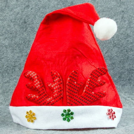 Adult Kids Christmas Hat Santa Claus Hat Antler Snowflake Family