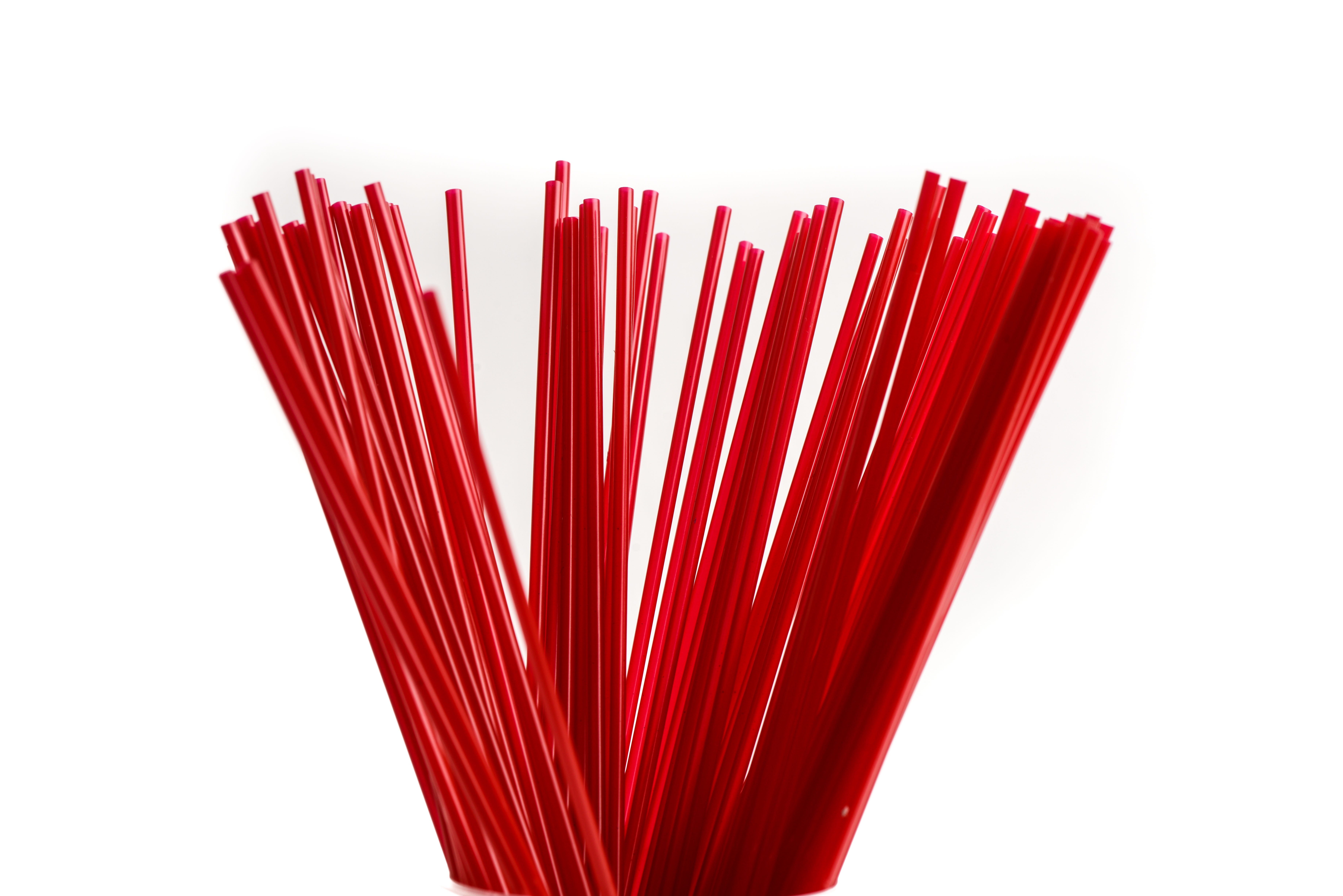 50 count 5" Cocktail mixed drink coffee stirrer/ straw YELLOW & RED NEW 