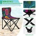 thumbnail image 4 of 600D Oxford Camping Chair Portable Foldable Chair Supports 220 lbs for Picnic, Fishing, Backpacking Colorful Blooming Flowers, 4 of 8