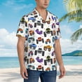 thumbnail image 5 of Xecao Cartoon Monster Trucks1 print Hawaiian shirt - a stylish short-sleeve button-down for men, perfect for casual beach and tropical outings., 5 of 9