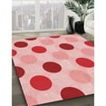 thumbnail image 3 of Ahgly Company Machine Washable Indoor Square Transitional Deep Rose Pink Area Rugs, 5' Square, 3 of 7