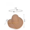 thumbnail image 2 of Migroa Floppy Felt Hats for Women Blend Wide Brim Soft Casual Headwear Solid Color Daily Outdoor Leisure Fashion Caps Khaki One Size, 2 of 3
