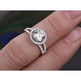 thumbnail image 3 of Oryn Jewelry 1.8 Ct Round Brilliant Cut Moissanite Ring - 14K White Gold Plated Anniversary Wedding Ring - Fine Occasion Engagement Ring Gift for Her, 3 of 4