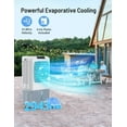 thumbnail image 2 of Evaporative Cooler, 2943 CFM Windowless Air Cooler, 120°Oscillation Swamp Cooler with 10.6 Gal Water Tank, 24H Timer, 3 Wind Speeds, Scroll Casters for Home Outdoor Garage Office, 2 of 5