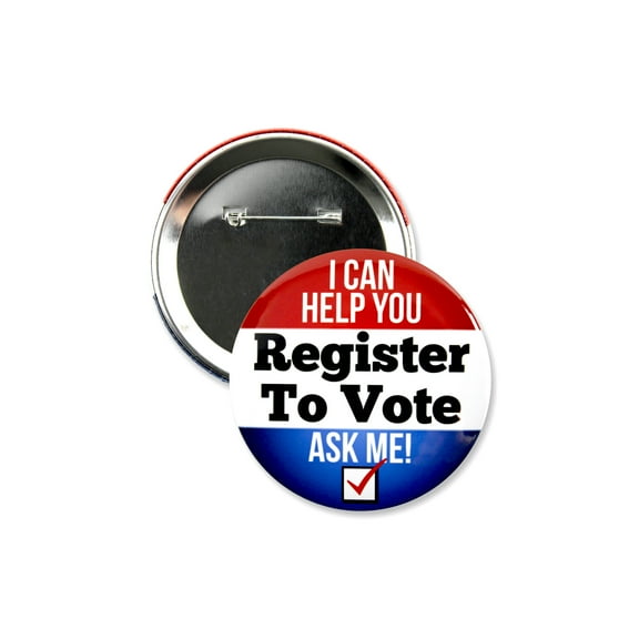 5 Pack - I Can Help You Register to Vote! Pinback Button Badges - 3 Inch