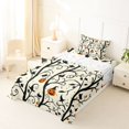 thumbnail image 5 of Homewish Halloween Pumpkin Twin Sheets,Witch Hat Twig Bat Pattern Bedding,3-Piece,1 Fitted Sheet and 1 Pillowcase, 5 of 6