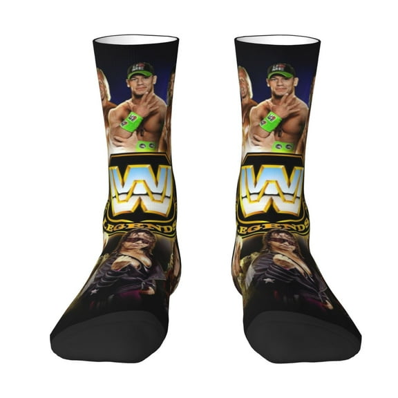 WWE Socks Crew Socks Funny Novelty Long Socks Unisex Dress Socks For Men Women
