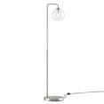 thumbnail image 4 of Silo Glass Globe Glass and Metal Floor Lamp, Satin Nickel, 4 of 7