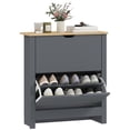 thumbnail image 1 of HOMCOM Narrow Shoe Cabinet for Entryway w/ 2 Flip Drawers Adjustable Shelf, 1 of 10