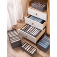 thumbnail image 2 of Non-Woven Fabric Clothes Drawer Organizer   Visible Gray Clothes Divider Box Space-Saving Storage Container for T-Shirt Closet Wardrobe, 2 of 10
