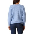 thumbnail image 3 of INSPIRE CHIC Women's V Neck Long Sleeve Sweater Casual Loose Chunky Warm Pullover Sweater Top, 3 of 4