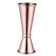 Booyoo Cocktail Jigger Double Wine Measurer Stainless Steel Ounce Measuring Cup with Scale, 1oz/2oz Copper Plated