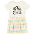 thumbnail image 3 of Inktastic My Yaya Loves Me Grandchild Girls Toddler Dress, 3 of 5