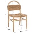 thumbnail image 2 of SAFAVIEH Sezia Leather Dining Chair, Off White/Natural (20.5 in. W x 17.5 in. D x 31.1 in. H), 2 of 12