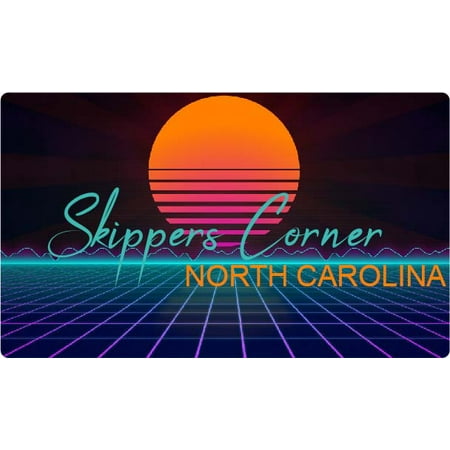 

Skippers Corner North Carolina 4 X 2.25-Inch Fridge Magnet Retro Neon Design