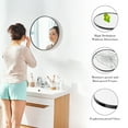 thumbnail image 6 of JIOABL 20 Inch Round Mirror, Metal Frame Wall Mirror for Entryway, Bathroom, Vanity, Living Room, Modern Circular Mirro, Black, 6 of 7