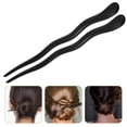 thumbnail image 2 of 2 palillos para el cabello de ébano natural, estilo retro, accesorio para el cabello para mujer (6030), 2 of 7