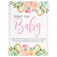 thumbnail image 4 of Floral Baby Shower Clothespin Game For Girl, Don't Say Baby Theme with 60 Pink Clothes Pins and 8x10-Inch Sign, 4 of 9