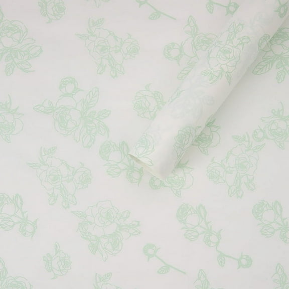 Nvzi gifts, flowers, gift box packaging paper, rose series printed flower packaging paper (green)