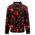 thumbnail image 4 of BVOFAR Valentines Day Shirts for Men Funny Romantic Love Print Blouses Button Down Long Sleeve Shirt, 4 of 5