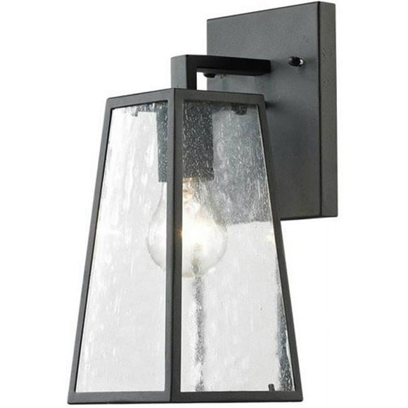 Living District LDOD2200 5 in. Osmond 60W Outdoor Wall Lantern with Clear Seedy Glass Lens, Matte Black